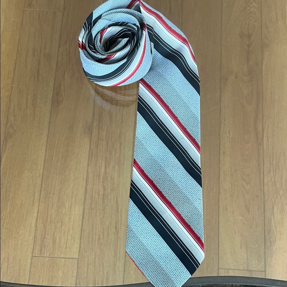 ANTONIO DE MONZA | Vintage Striped Grey Men's Tie